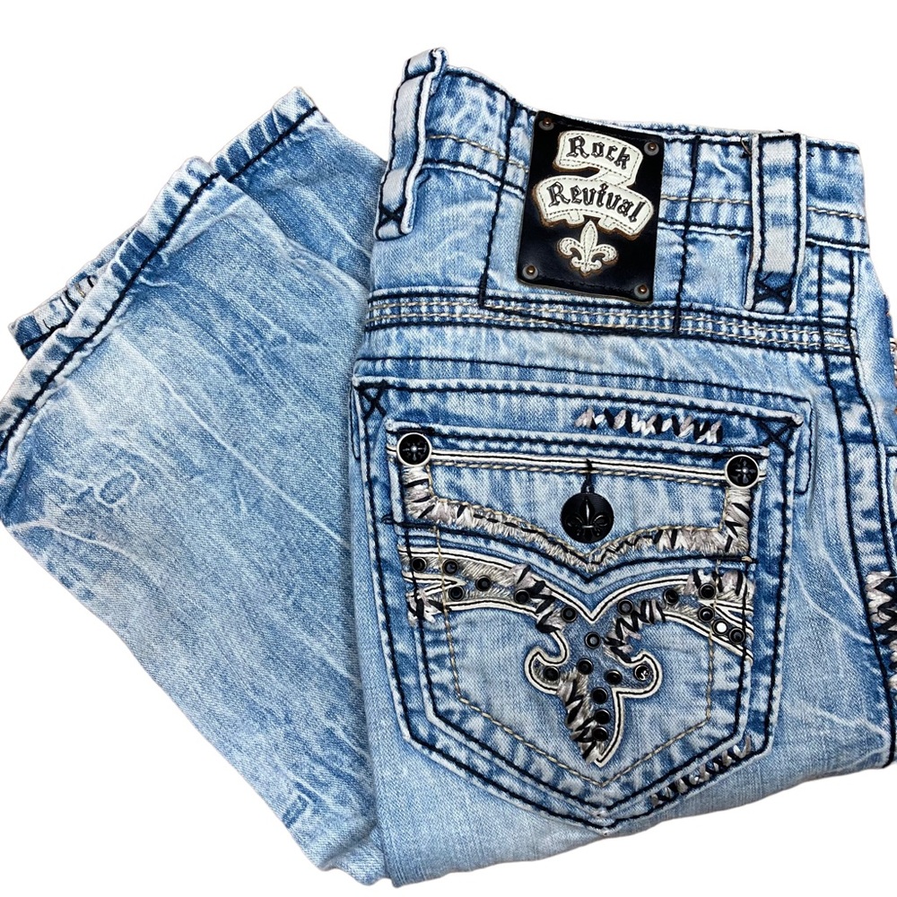 Rock Revival Men's River Straight Jean. Sz: 30//Length34
